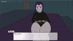 Jouer Hentai Heroes Anime Orgie: Raven et Jinx en action sexuelle complète