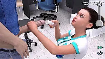 Reproducir Mi linda compañera de cuarto | enfermera caliente con enormes tetas está chupando una gran polla y recibe un poco de semen en su bonita cara | mis momentos de juego más sexys | parte 2