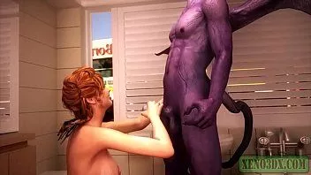 Putar Seks monster 3d. merah kepala keren hardcore oleh terangsang setan & istri setan slutty nya.