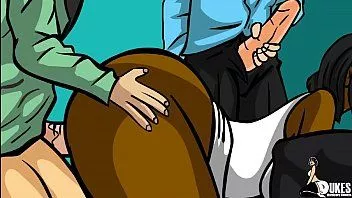 play मोटी आबनूस शिक्षक उसके वर्ग द्वारा गड़बड़