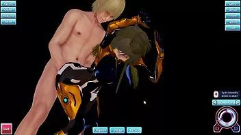 再生 ハニーセレクト：タイトなパイロット制服を着た女の子とのセックス