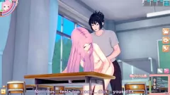 Redare Hentai 3D: Sakura Haruno se murdărește cu Sasuke Uchiha în Naruto Shippuden