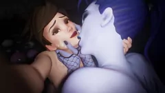 Odtwórz Wdowmaker and Tracer: Intense 3D Hentai SFM Orgy
