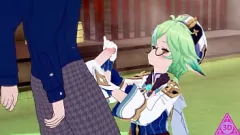 play Genshin Impactのスクロースは、親密なセックスシーンでいたずらになります - 覆われています！