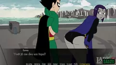 Играть Подростка Teen Titans Raven's Sexy Yoga Training: вознаграждено горячими поцелуями и задницами.