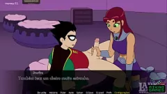 تشغيل Teen Titans: Starfire & Raven - Wild Handjob & Mouthful of Cum Game