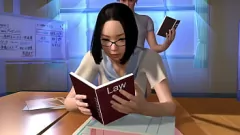 play 3Dアジアのベイビーベンは彼女の研究で大きなお尻の助けを得る