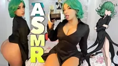 play ASMR Intense Anime Porn: Tatsumaki Cosplay Earge et taquin
