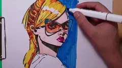 play Copic Markers Delight: Sexy MILF Sketch in Lingerie Fetish Art