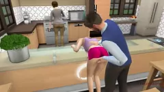 Putar Sims 4: Taboo Stepdad mengebor saudara tirinya dengan keras