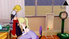 play Fast Handjob с блондинкой -подростком Эдвардом Уинри из Full Metal Alchemist
