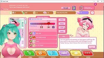 تشغيل لطيف فتاة أنيمي vtuber يلعب سحق سحق غير خاضعة للرقابة