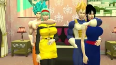 Jouer Hentai Hotties Chichi et Bulma échangent des maris dans Dragon Ball Porno