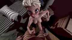 Odtwórz Nieocenzurowane porno hentai 3D z nastoletnią królową Elzą: duży tyłek i duże piersi w animowanym seksie w Krainie Lodu