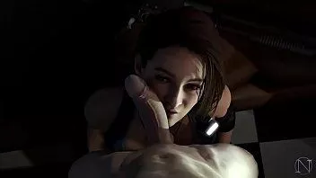 Reproducir Jill valentine - garganta profunda y traga polla de paraguas